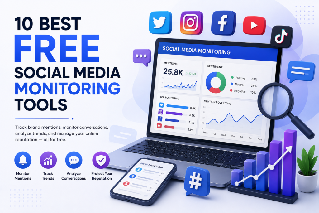 10 Best Free Social Media Monitoring Tools in 2026
